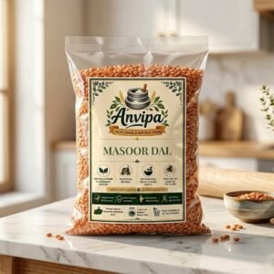 Anvipa chemical-free pure Masoor Dal 1kg unpolished red lentils